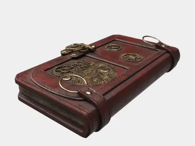 Steampunk Book Low-poly 3D model