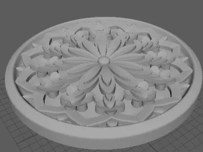 rosette marble medallion 3D model