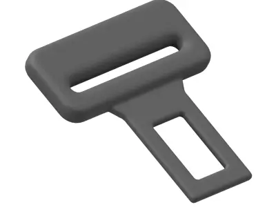 Carbon Fiber Car Seat Buckle 3D model