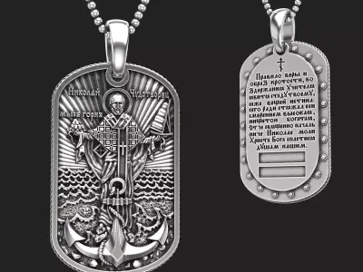ST NICHOLAS THE WONDERWORKER PENDANT 3D print model