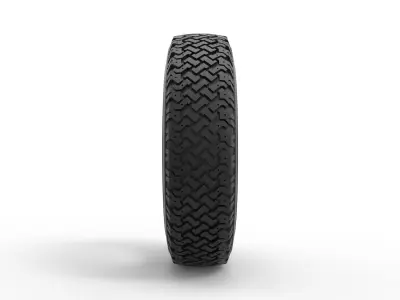 Offroad tire 137 Scale 1 to 25 3D print model