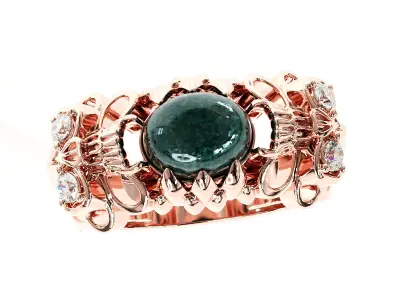 Skull Diamond Ring 3D print model