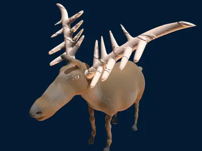Low-Poly Deer For Game Engine Low-poly 3D model