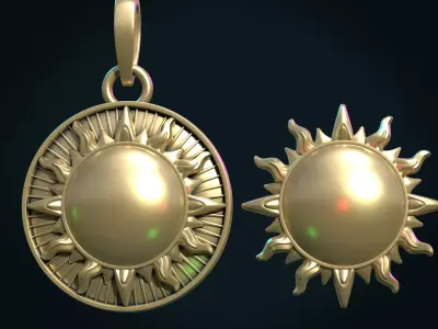 Sun Pendant III 3D print model