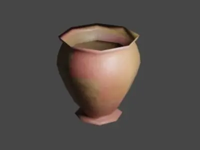 Clay Pot Free low-poly 3D model