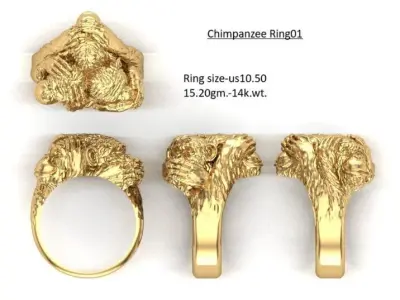 Monkey ring 3D print model