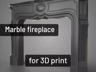 Marble fireplace - 3D printing 3D print model