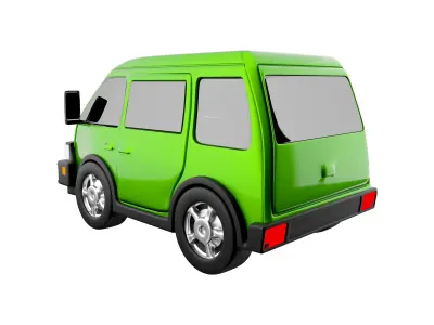 3d Eco-Friendly Electric Car icon 3D model