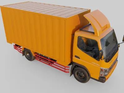 Mitsubishi Fuso Canter Box truck 3D model