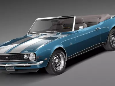 Chevrolet Camaro Z28 Convertible 1967 3D model