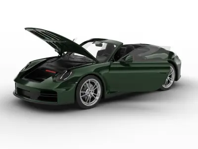 Porsche 911 Carrera Cabrio 2025 HQ 3d model 3D model