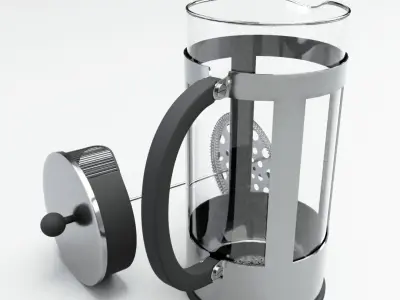 French Press Low-poly 3D model
