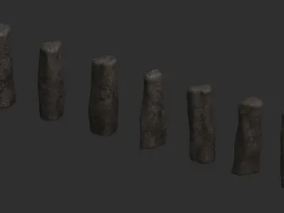 Rock Pillars - Base Free low-poly 3D model
