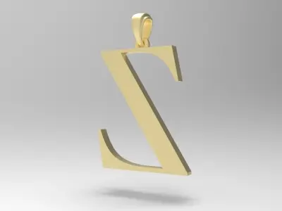 Alphabet Latin Z 3D print model