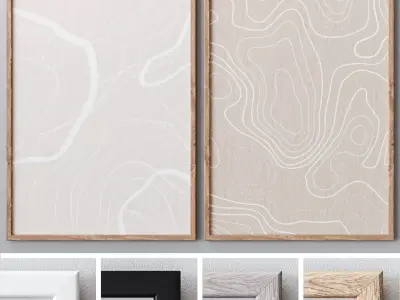 Set of large wall paintings  537 3D model