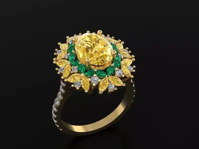 Woman Ring 47 3D print model