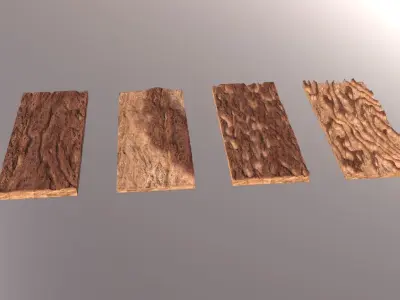 Resin Wood Table Panel modern abstract style 3D model