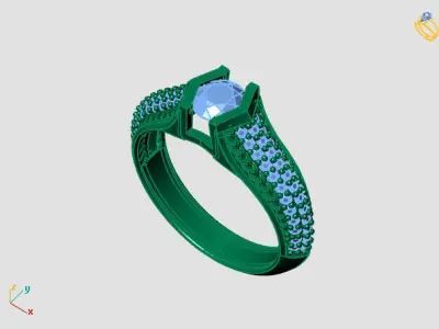 Women Ring 3DM Womens Ring 3d models 3D print model 3D print model 64