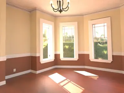 Staircase and Windows Room Interior  3D model