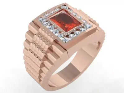 A Showcase of Luxury Men Rings Inspired by Watches 3D print model get