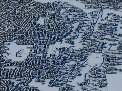 Santa Barbara City California 3D print model