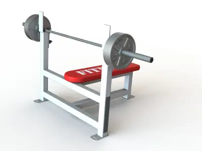 Bench Press 3D Model 3D model