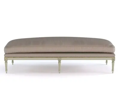 French Luxury Bed Bench 3D model
