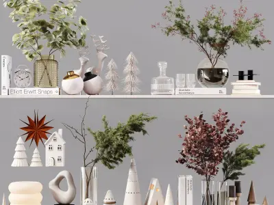 Decorative Set 225 Low-poly 3D model