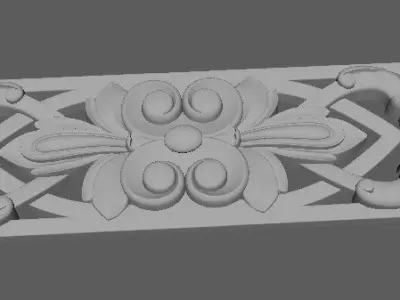 Central decor ornament for furniture 3D model 573