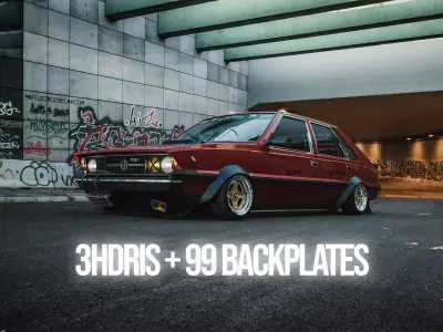 Tunnel 3 HDRis with 99 backplates 3D model