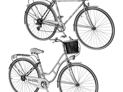 Retro Bicycles 3D model