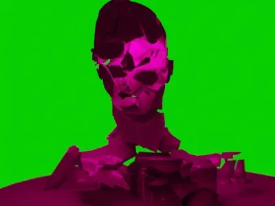 BROKEN BUST of adam Free low-poly 3D model