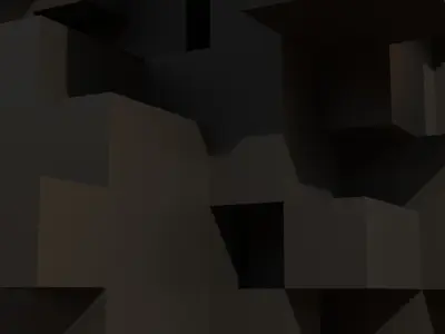 Geometric blocks V1 Low-poly 3D model