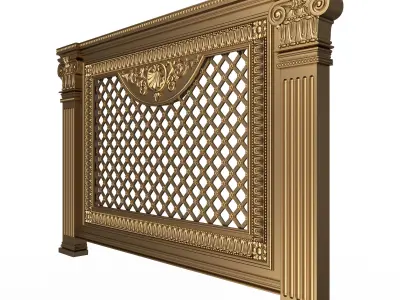 Radiator Cover Decorative Screening Grille Panel 09 Low-poly 3D model