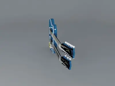 Double neck Les Paul guitar Free 3D model