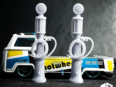 Gas Pump 164 Scale - Includes Pre-Supported - for Dioramas 3D print model