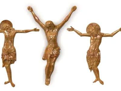 Set of 6 models of the crucifixion of christ 3d print 3D model