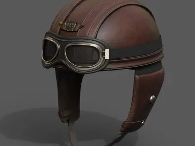 Helmet scifi military combat 3d futuristic technology  Low-poly 3D model