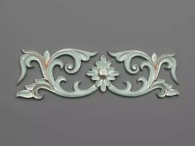 Cartouche ornate ornament 3D print model