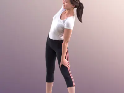 Nadin 10754 - Stretching Girl Low-poly 3D model