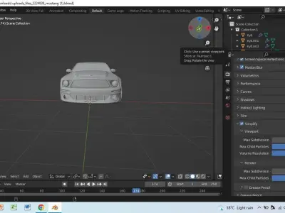 mustang moded and rollcage 3D model