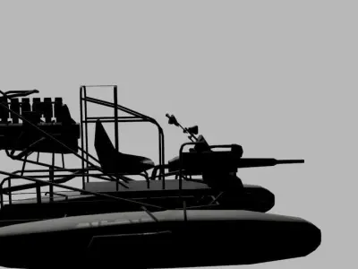Airboat to H LF2 Free low-poly 3D model