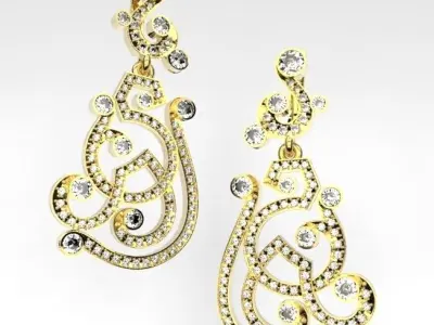 Patten earring 3D print model