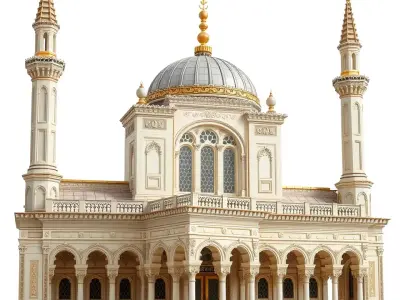 Ornate Mosque Architecture model pack Low-poly 3D model