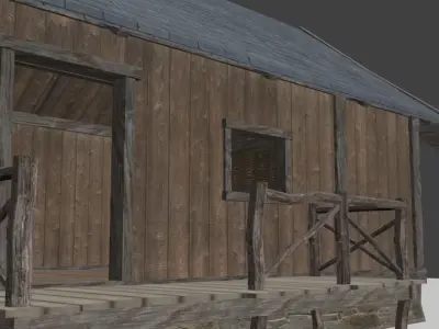 Small Wood House 3D model