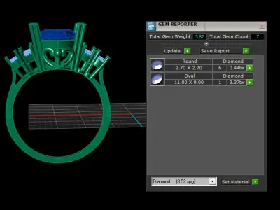  STYLISH ENGAGEMENT RING 3D PRINTABLE MODEL  3D print model