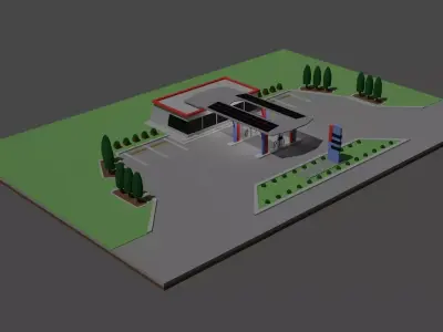 Simple EV Charging Station Free 3D model