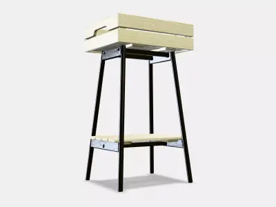 VANILLA ROD Plant stand 1 Low-poly 3D model