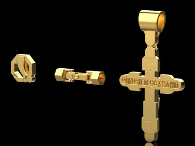 Jesus Cross Pendant 40192 3D print model