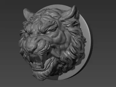 Tiger head in Japanese style 3D print model